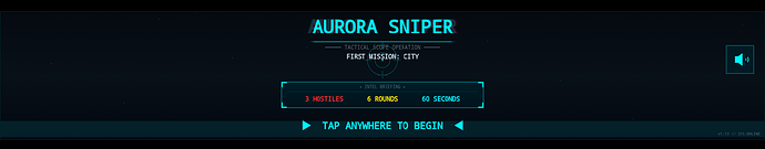 Aurora Sniper main menu